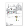 Wonderful Inviting Greeting Card - Red Lined White Envelope